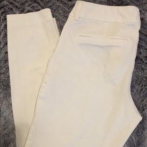 White casual business pants